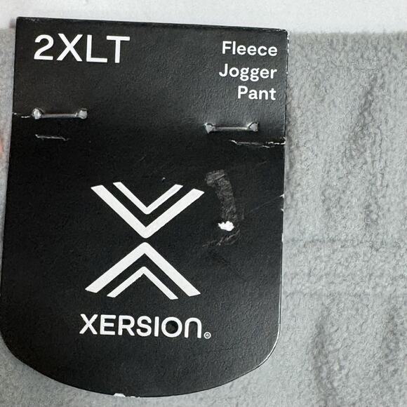 Xersion Fleece Jogger Pants 2XLT French Gray Men’s Loose Fit Soft Touch NWT $60 - Picture 6 of 9